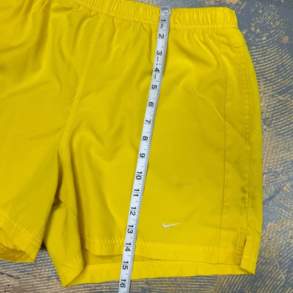Nike 5” Running Fitness Shorts Yellow Workout S6WWW 297019 Medium Court Ace - Picture 9 of 12